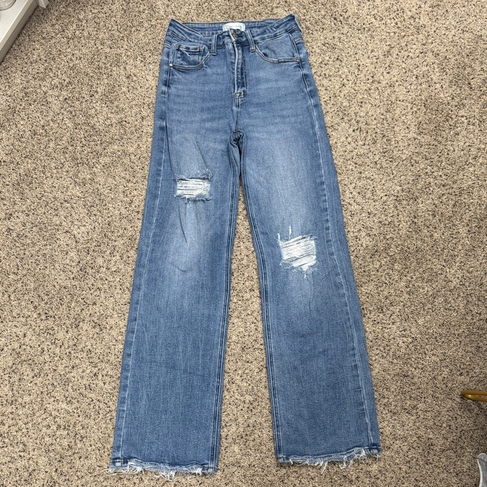 Risen Wide Leg Jeans
